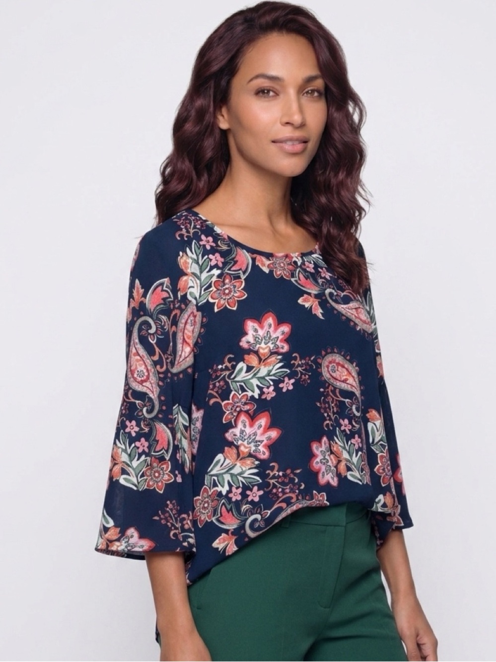 Floral Navy Women's Top